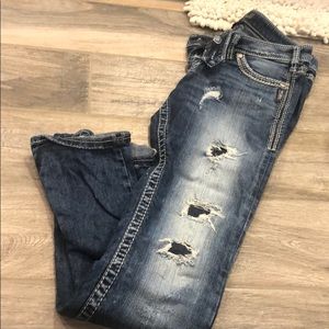 Silver straight jeans
